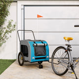 Blue and Grey Pet Bike Trailer