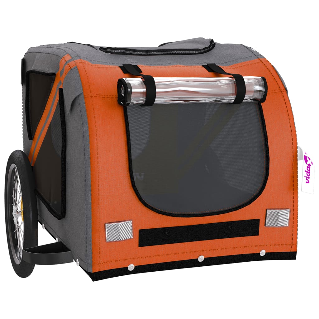 Orange and Black Pet Bike Trailer