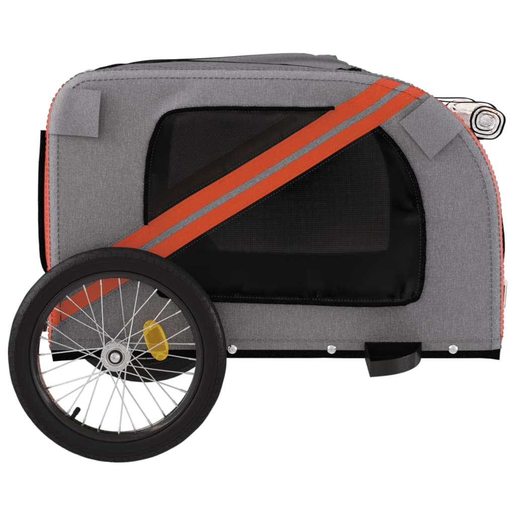 Orange and Black Pet Bike Trailer