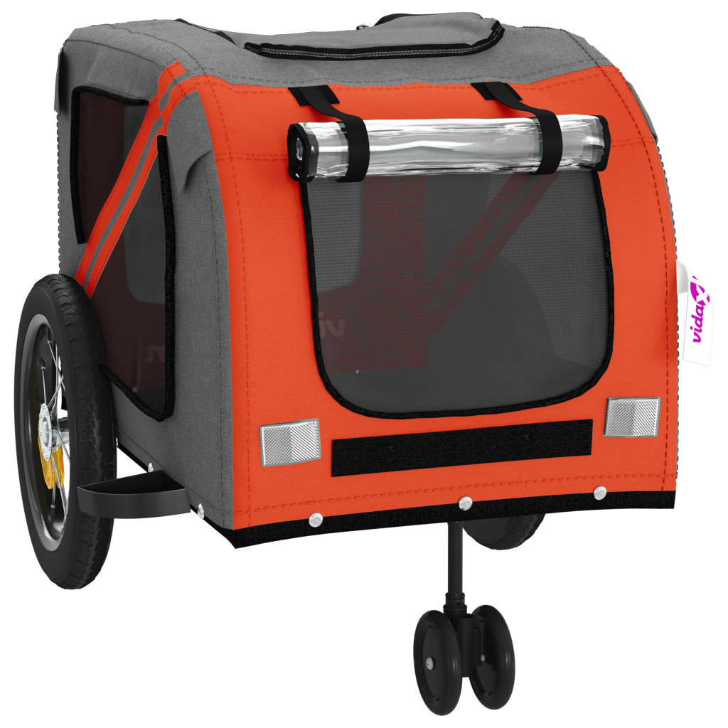 Orange and Black Pet Bike Trailer