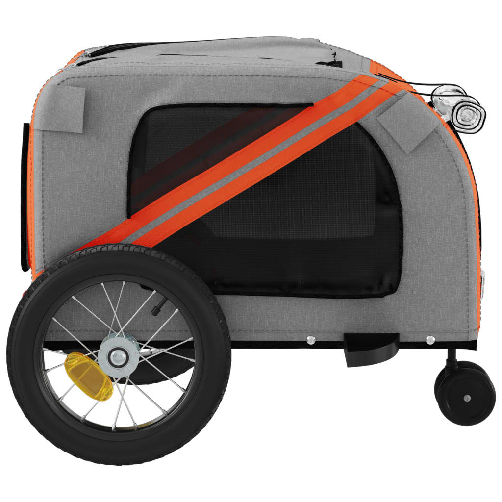 Orange and Black Pet Bike Trailer