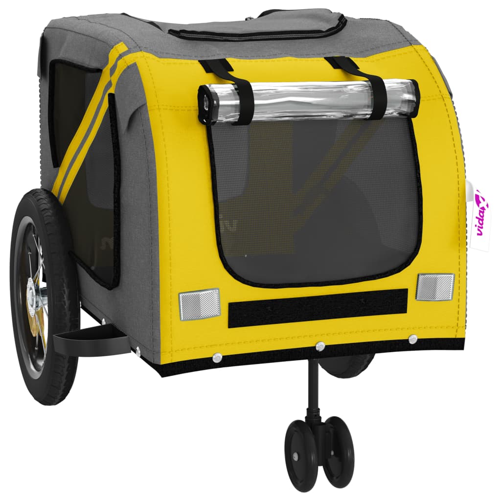 Yellow and Black Pet Bike Trailer