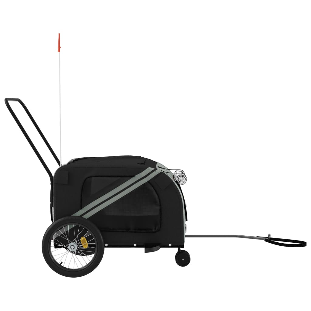 Grey and Black Pet Bike Trailer