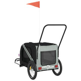 Grey and Black Pet Bike Trailer