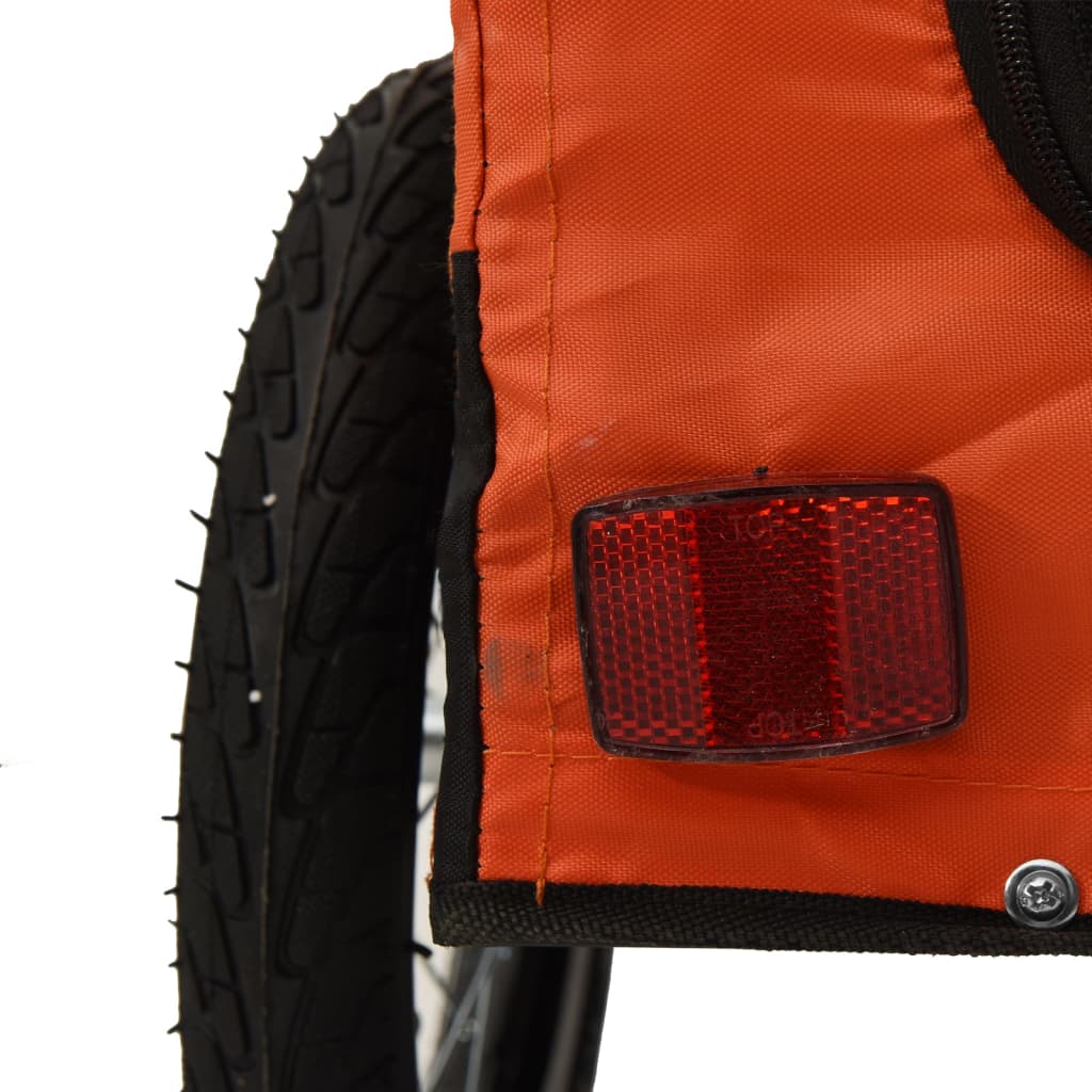 Orange and Black Pet Bike Trailer