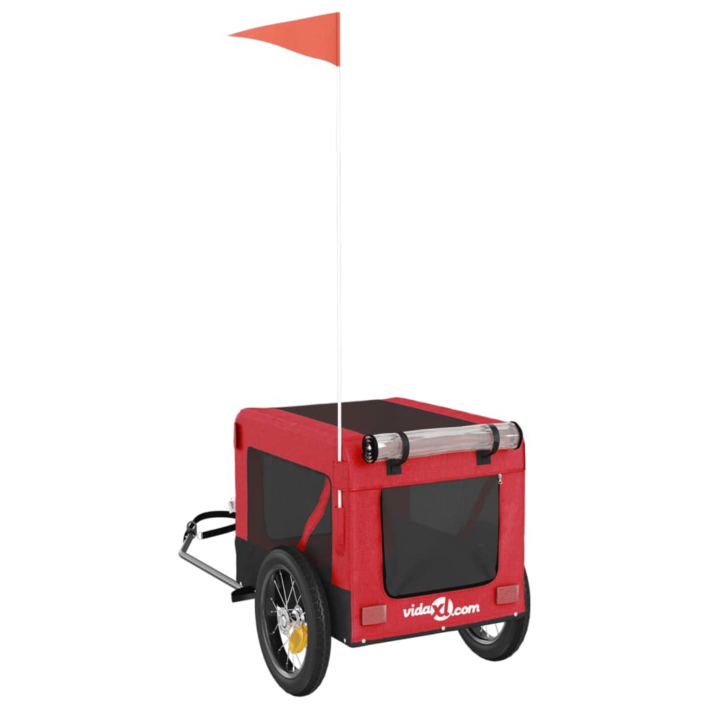 Red and Black Pet Bike Trailer