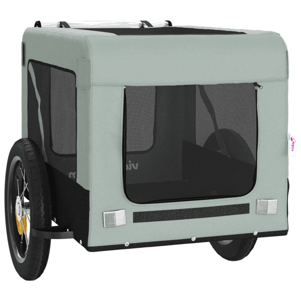 Grey and Black Pet Bike Trailer