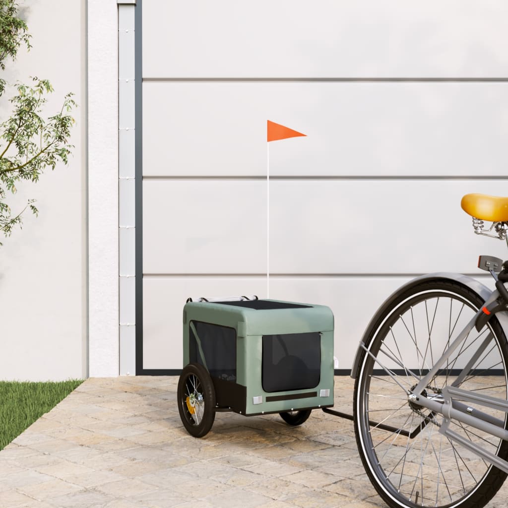 Grey and Black Pet Bike Trailer