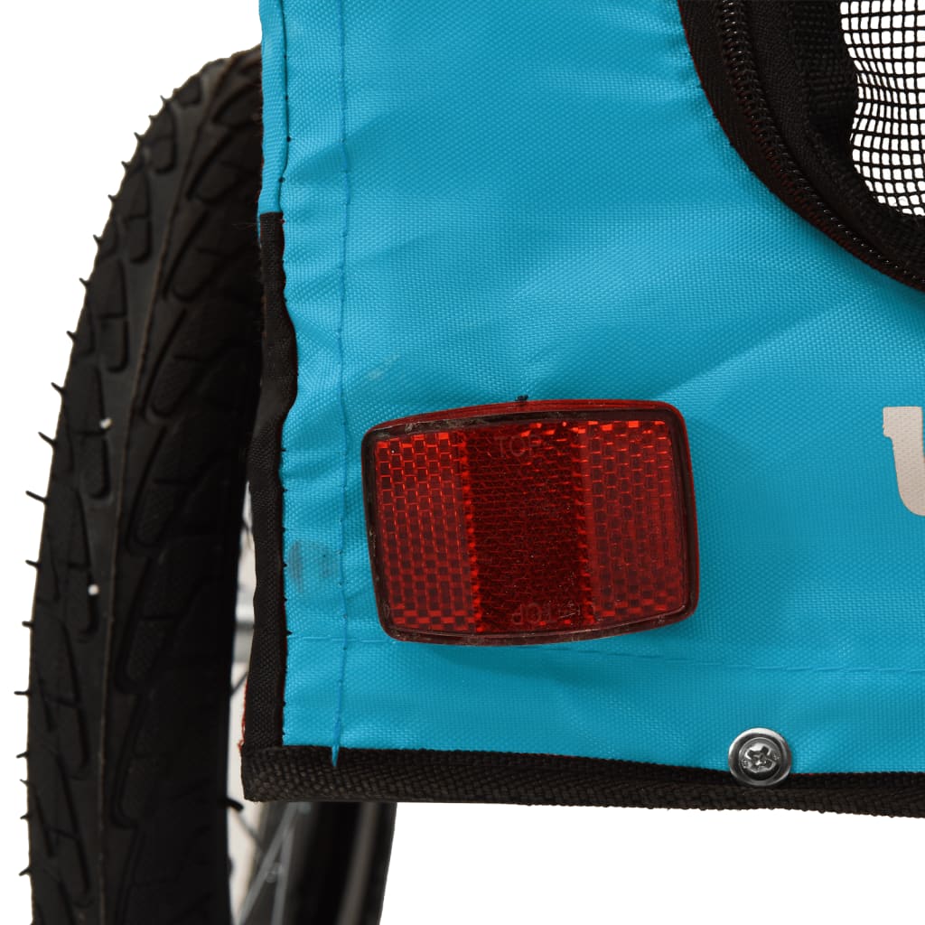 Blue and Black Pet Bike Trailer