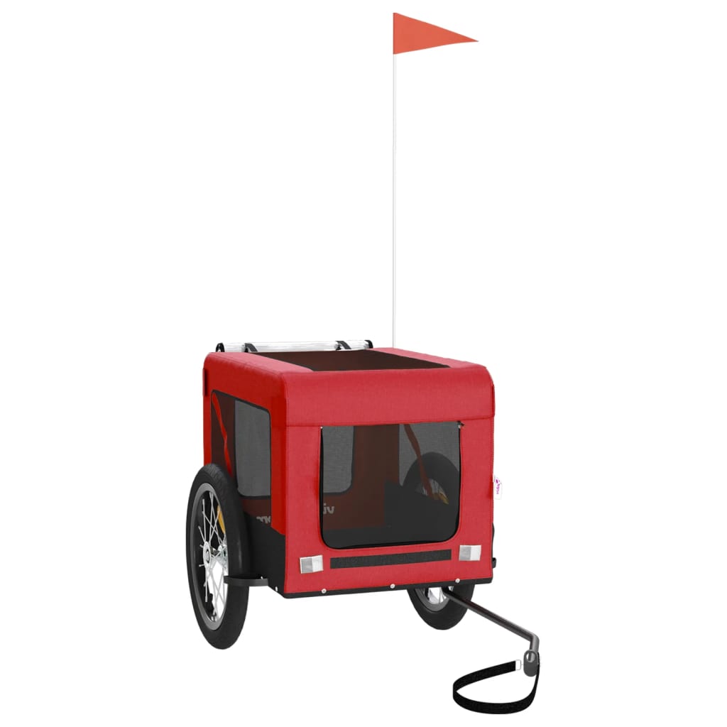 Red and Black Pet Bike Trailer