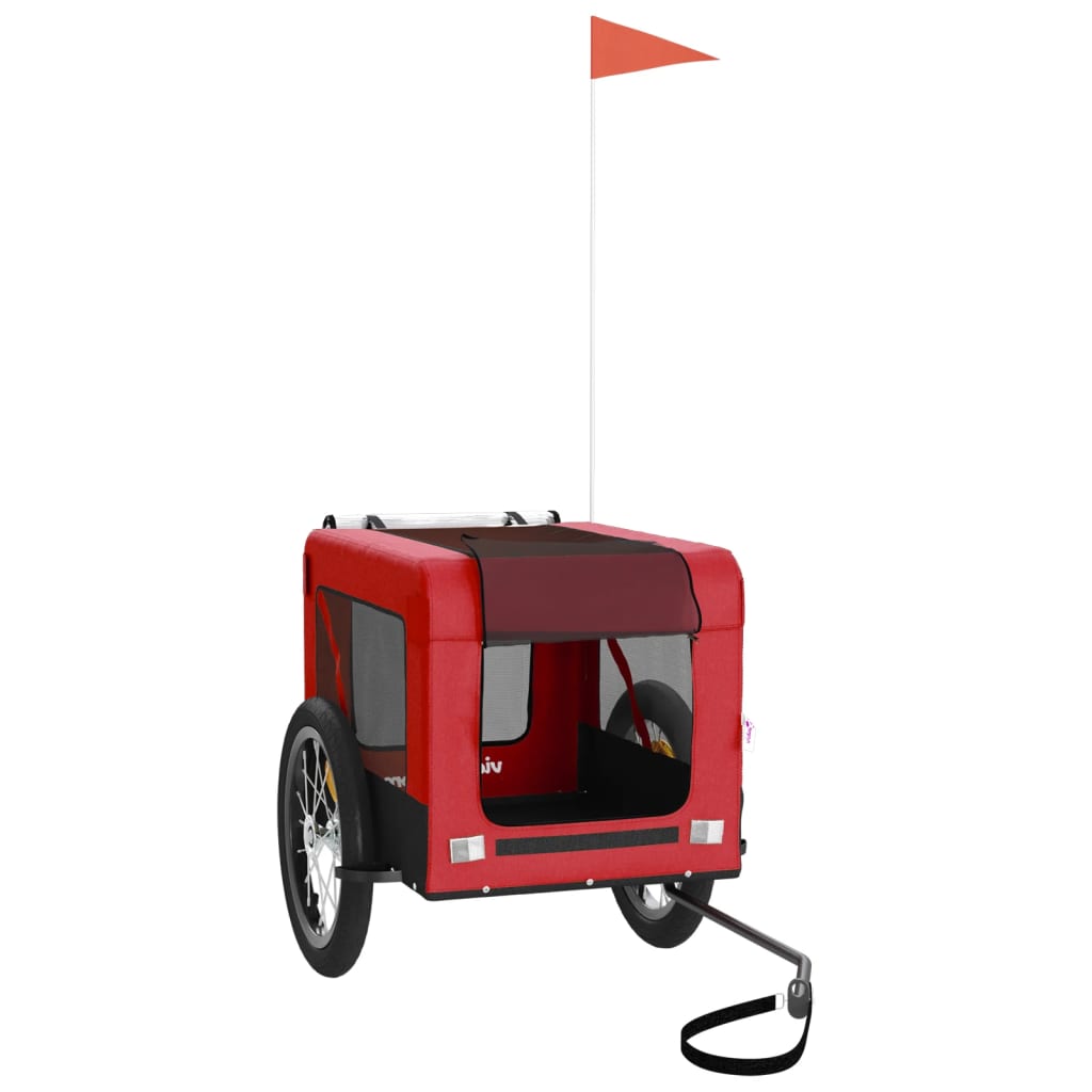 Red and Black Pet Bike Trailer