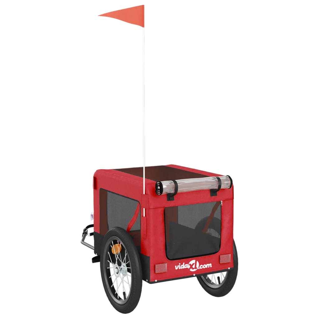 Red and Black Pet Bike Trailer