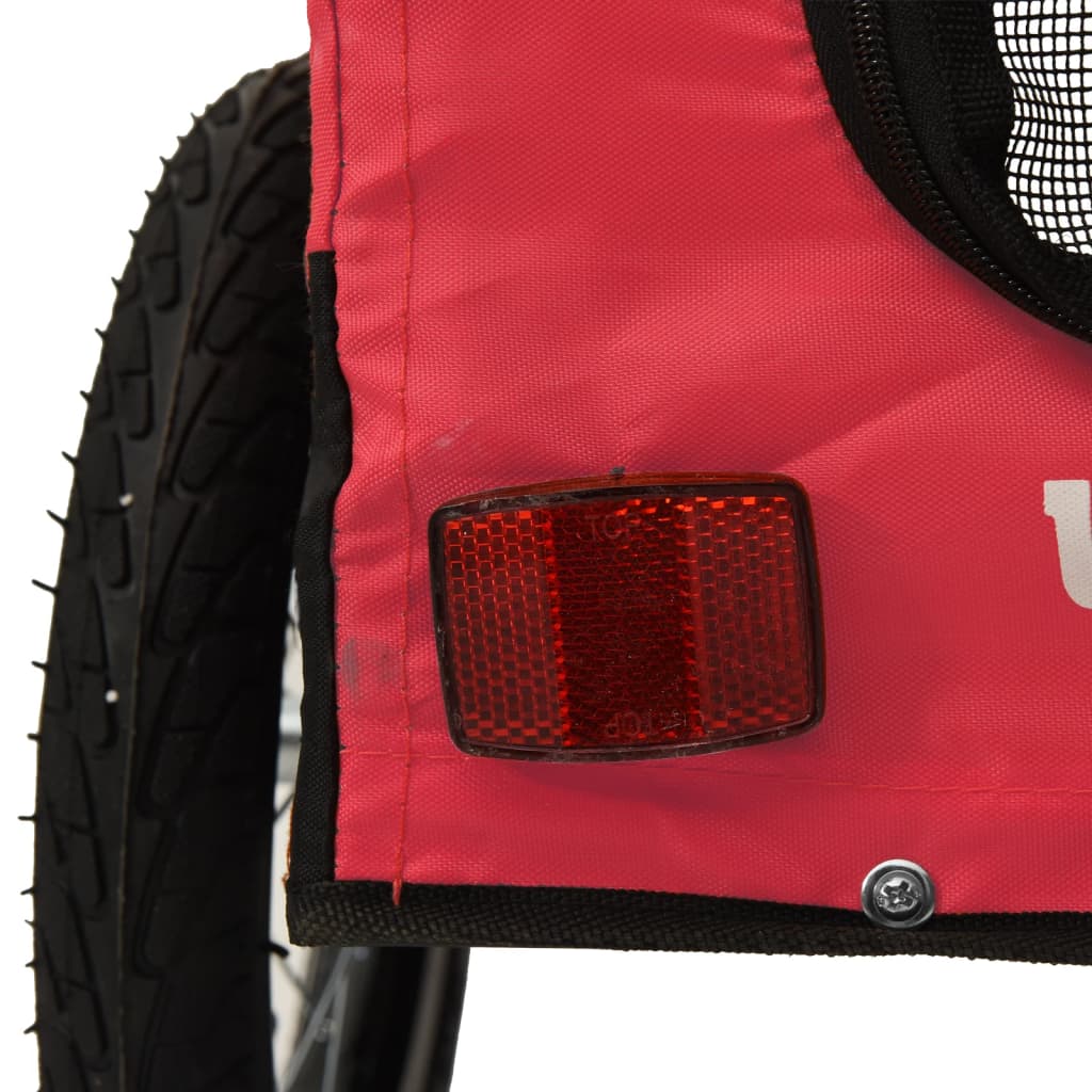 Red and Black Pet Bike Trailer