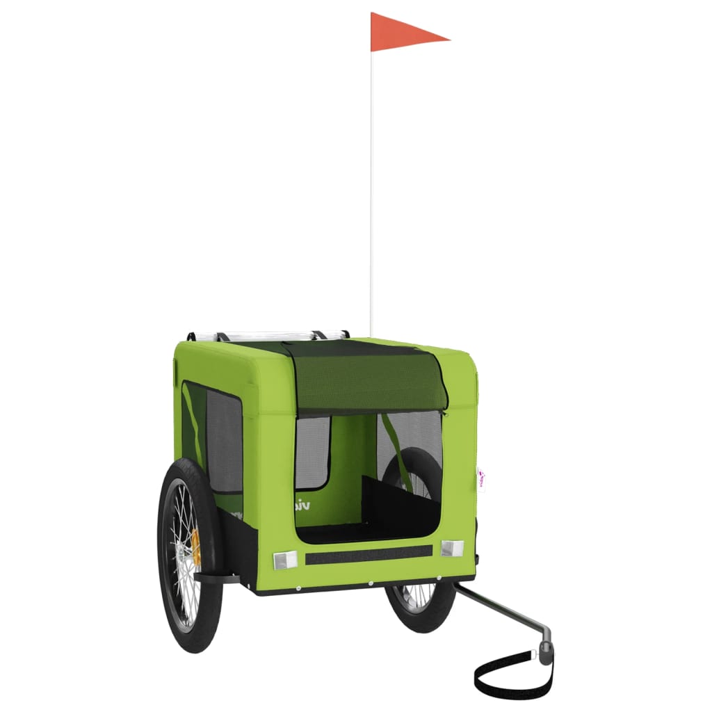 Green and Black Pet Bike Trailer