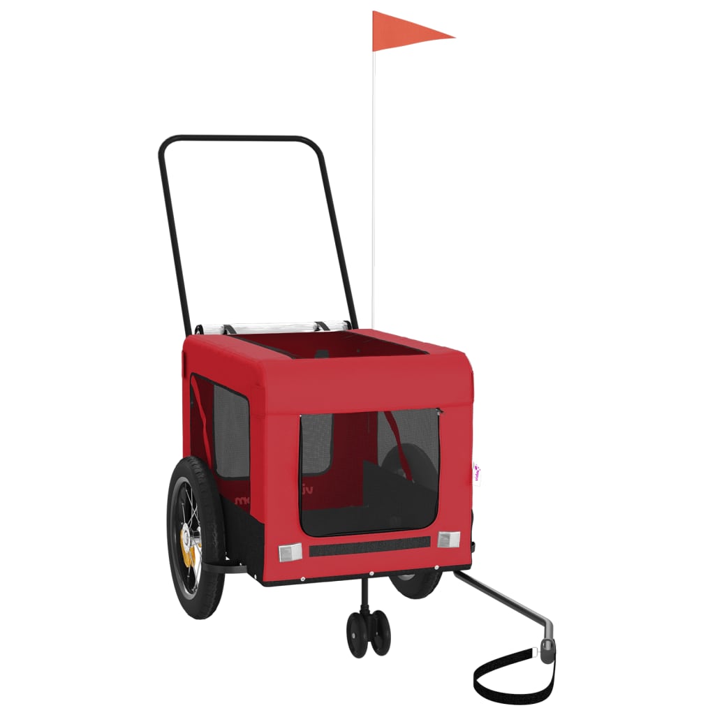 Red and Black Pet Bike Trailer