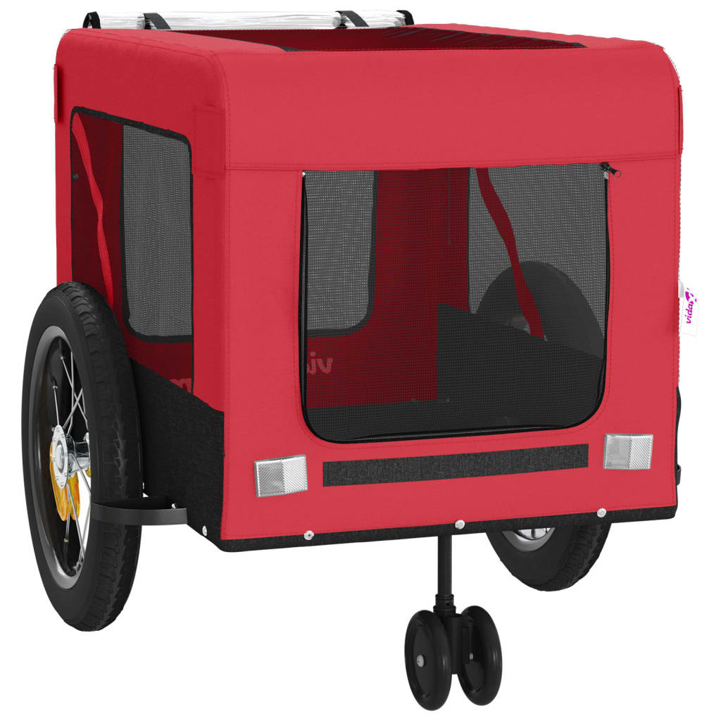 Red and Black Pet Bike Trailer