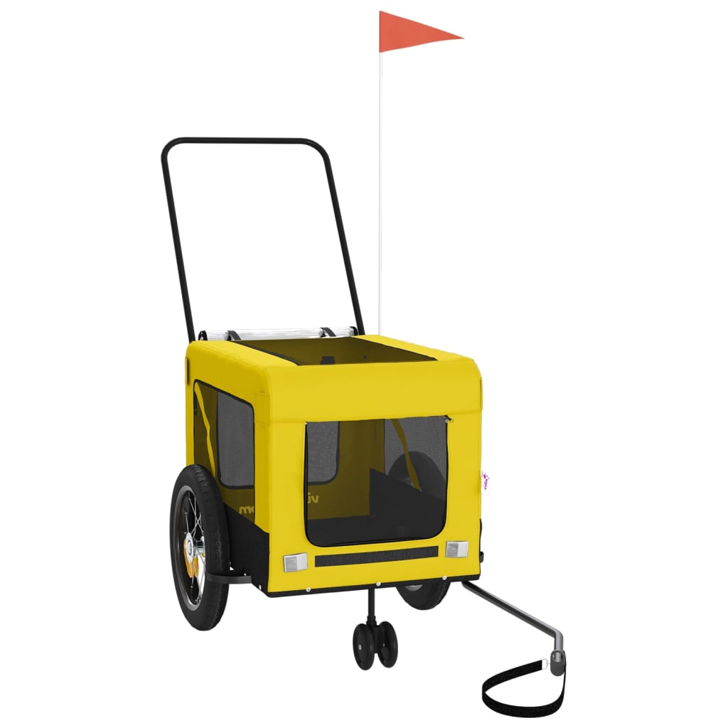 Yellow and Black Pet Bike Trailer