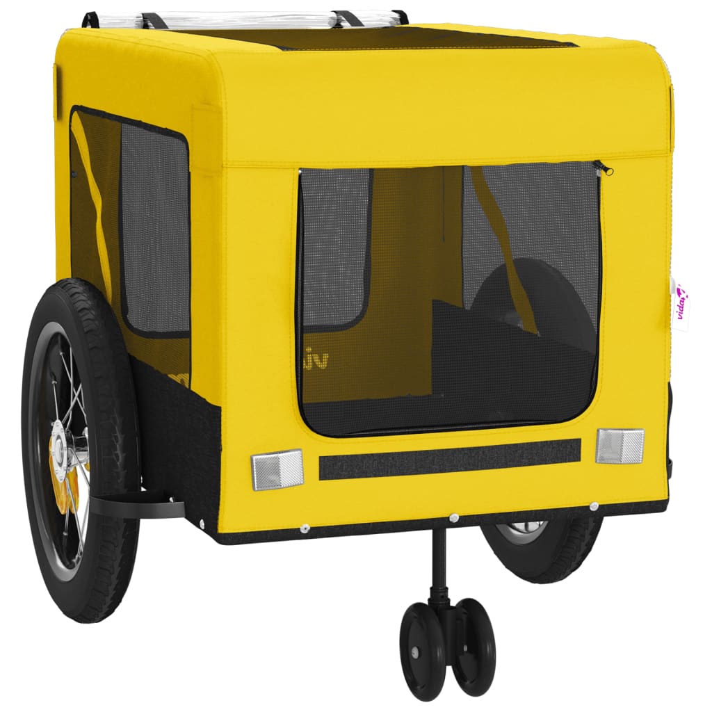 Yellow and Black Pet Bike Trailer