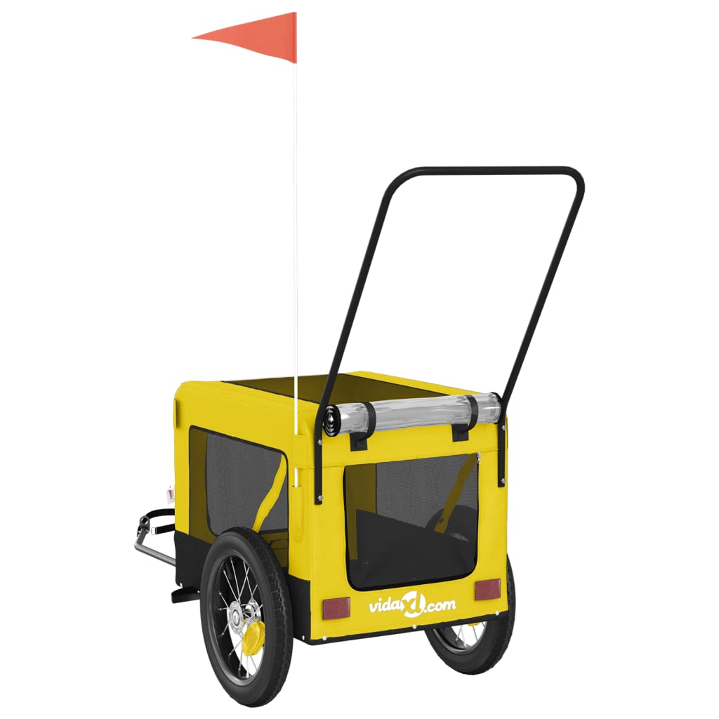 Yellow and Black Pet Bike Trailer