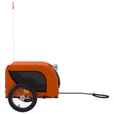 Remorque de vélo pour animaux de compagnie orange et noir