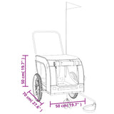 Remorque de vélo pour animaux de compagnie vert et noir