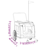 Remorque de vélo pour animaux de compagnie rouge et noir
