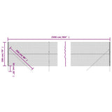 Grüner Maschendrahtzaun 2x25 m