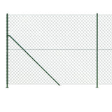 Maschendrahtzaun mit grünem Flansch 2x25 m