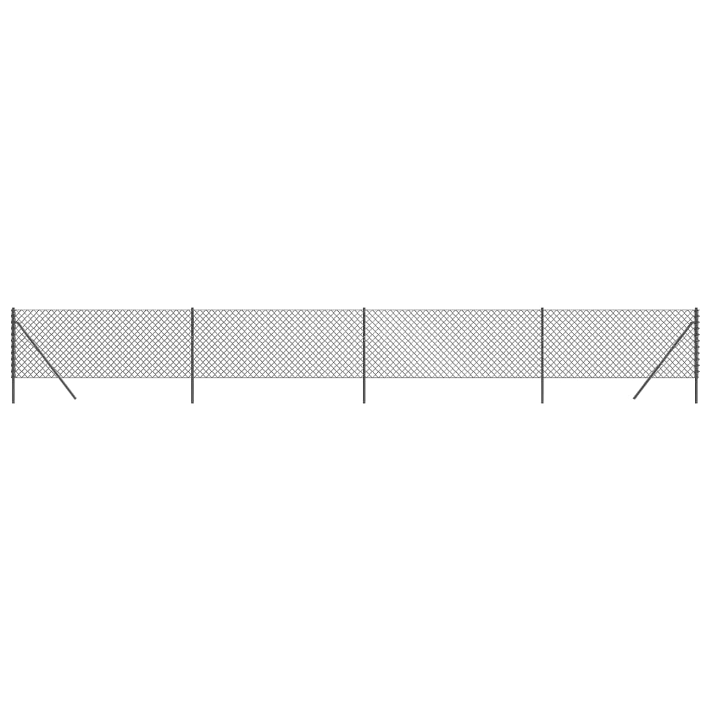 Clôture à mailles losangées anthracite 1,1x10 m