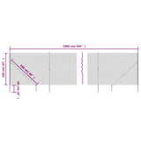 Maschendrahtzaun mit anthrazitfarbenem Anker 1,6x10 m