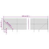 Clôture à mailles losangées avec ancrage anthracite 2x10 m