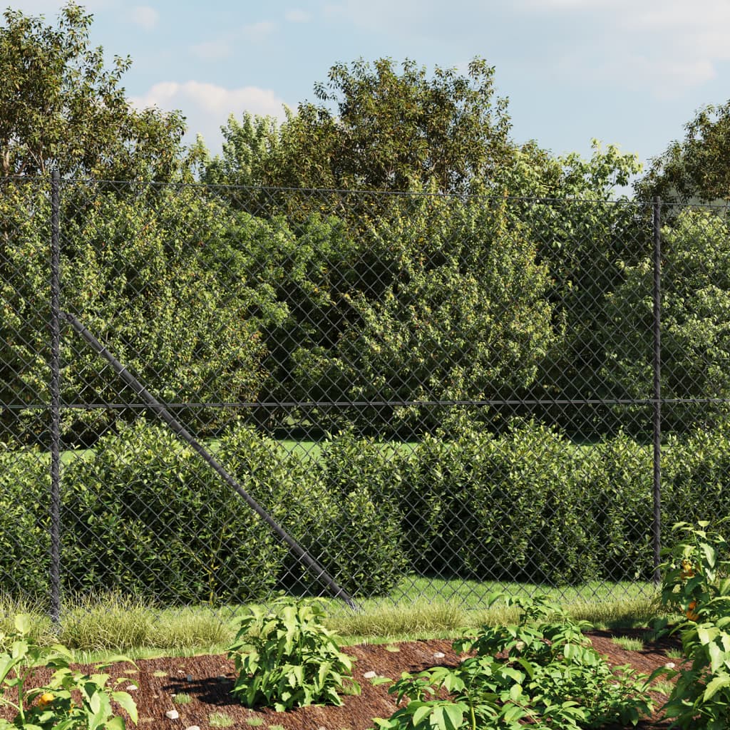 Chain link fence with anthracite anchor 1.8x25 m