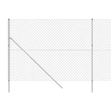 Silberner Maschendrahtzaun 1,6x10 m