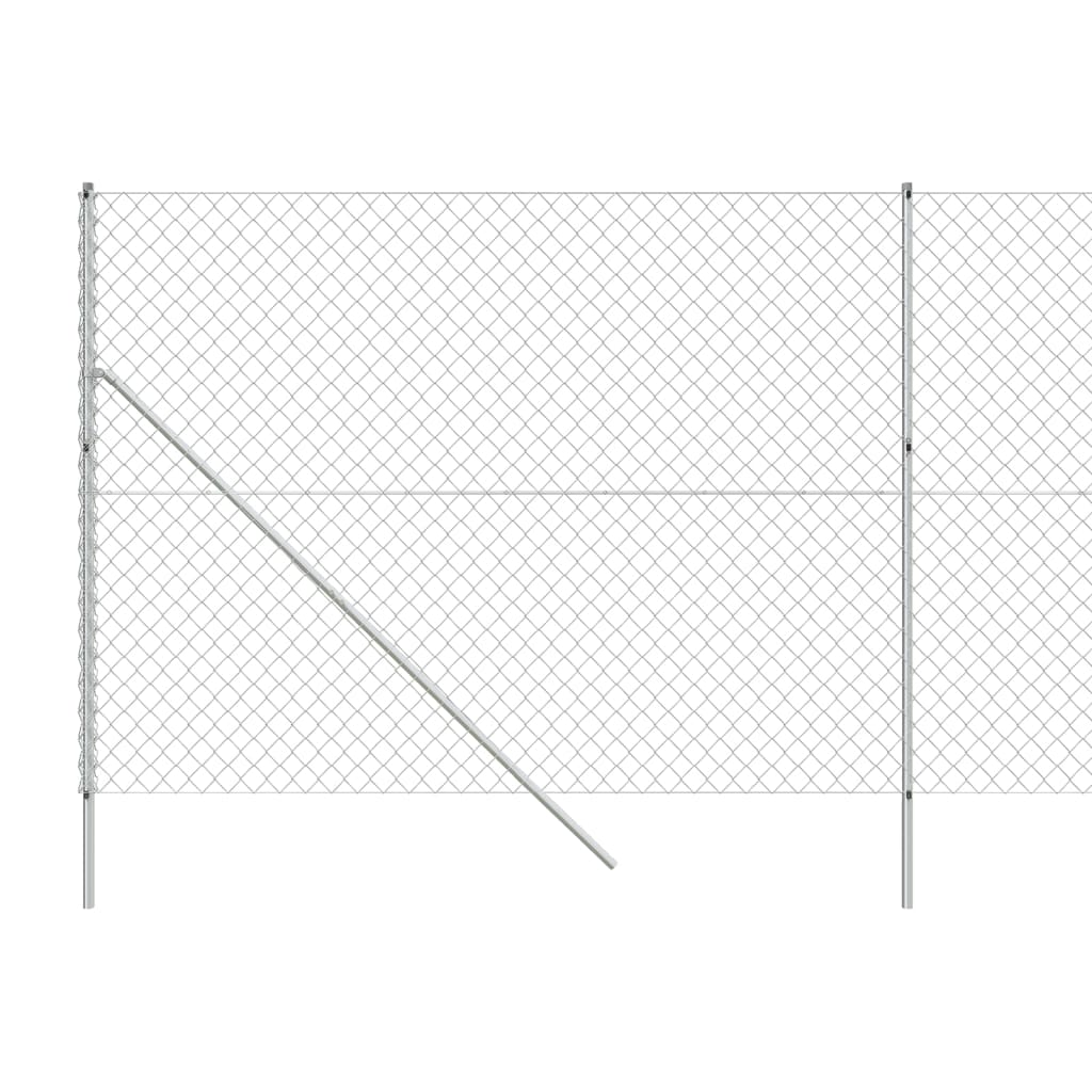 Clôture à mailles losangées argenté 2,2x10 m