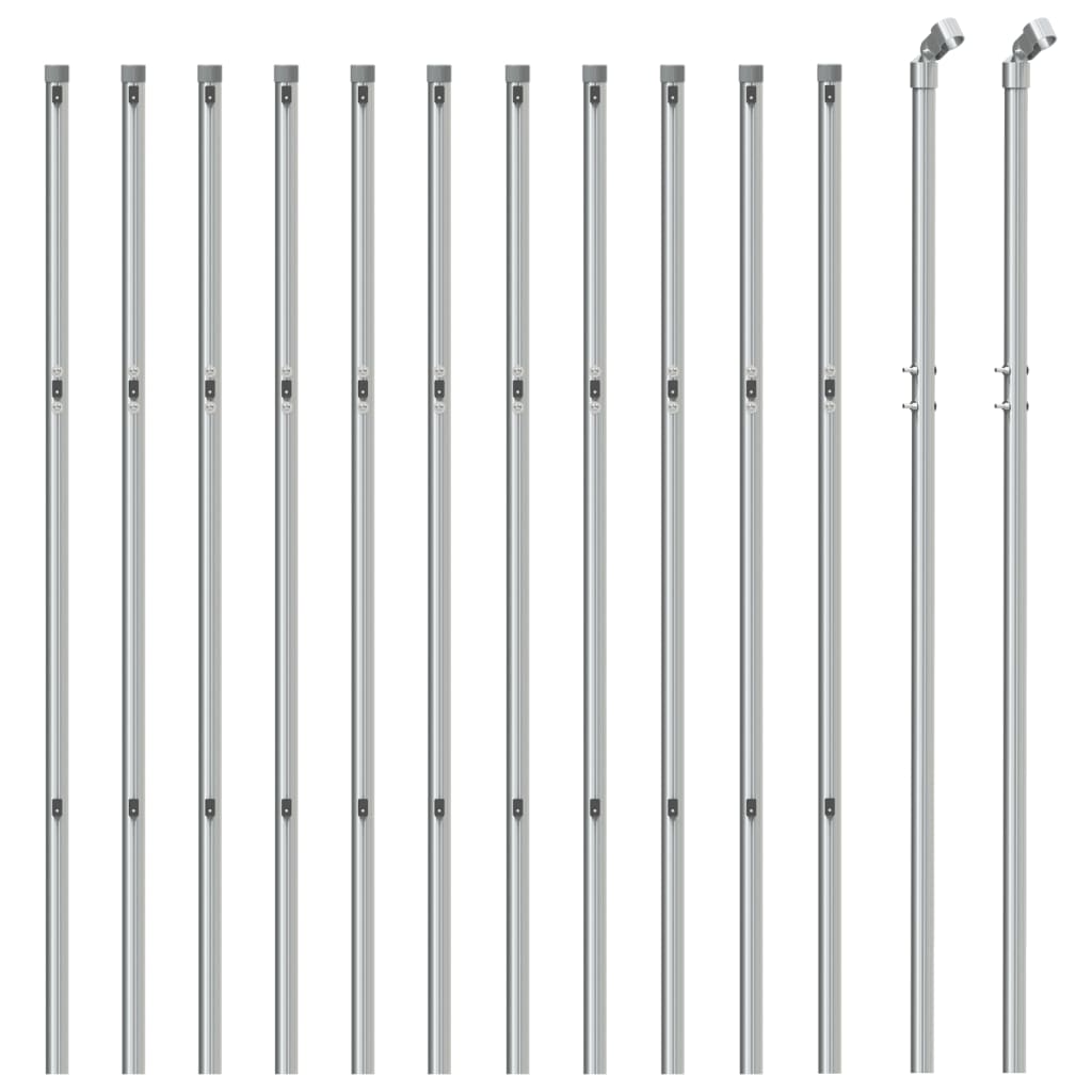 Silberner Maschendrahtzaun 1x25 m