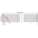 Silberner Maschendrahtzaun 1x25 m