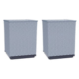 Jardinières 2 pcs gris clair 30x30x37 cm polypropylène