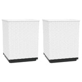 Jardinières 2 pcs blanc 30x30x37 cm polypropylène