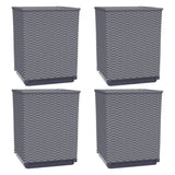 Jardinières 4 pcs bleu gris 30x30x37 cm polypropylène