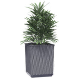 Jardinières 4 pcs bleu gris 30x30x37 cm polypropylène