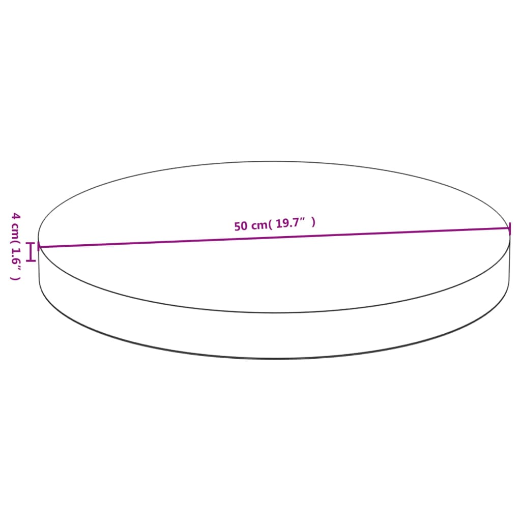 Dessus de table Ø50x4 cm bambou