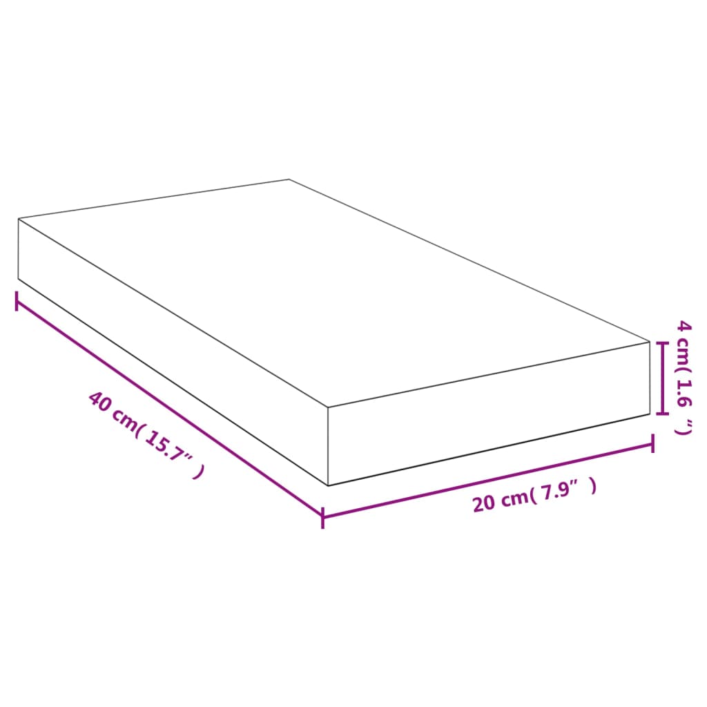 Étagère murale 40x20x4 cm bambou