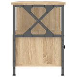 Meuble TV chêne sonoma 102x33x45 cm bois d'ingénierie et fer