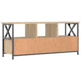 Meuble TV chêne sonoma 102x33x45 cm bois d'ingénierie et fer