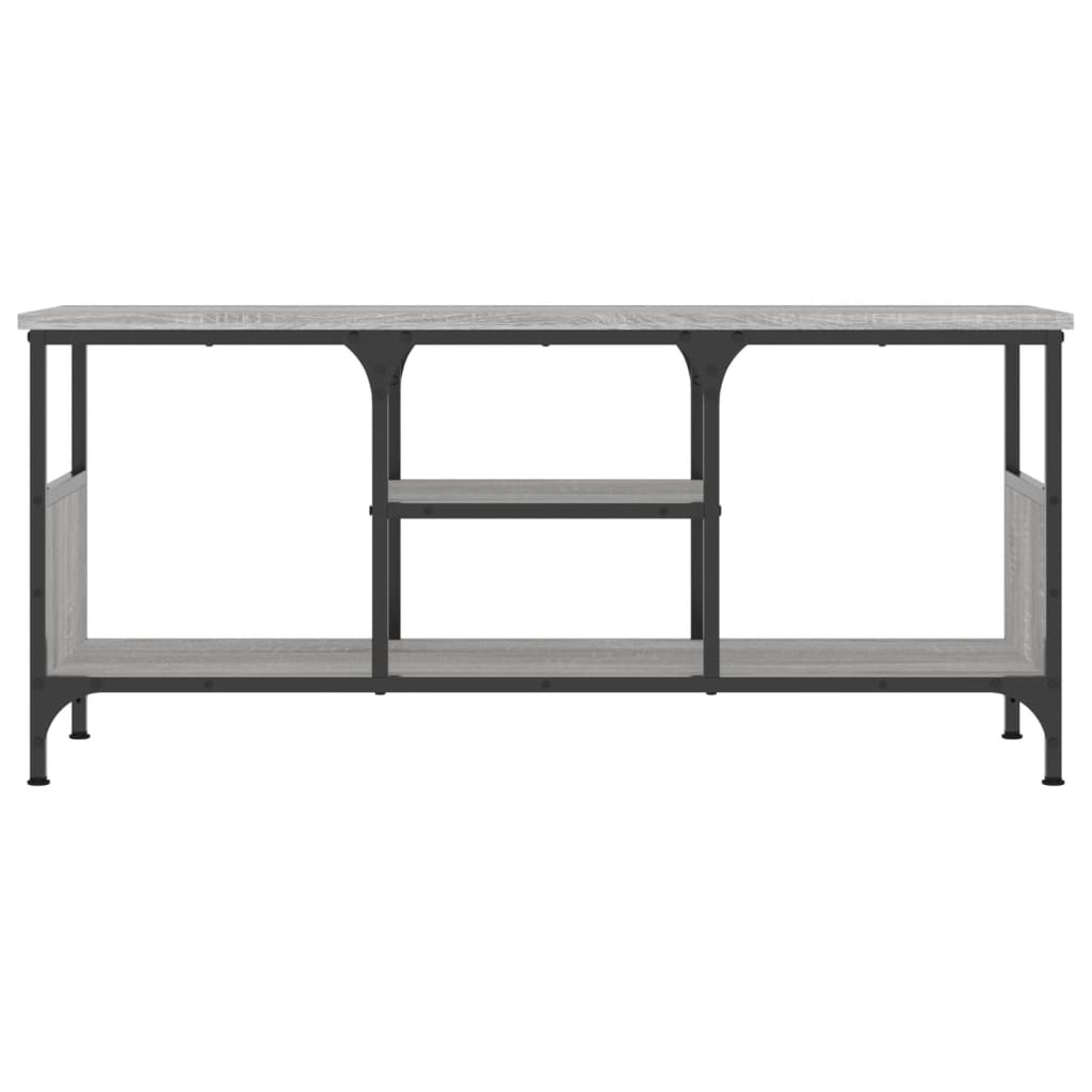 Meuble TV sonoma gris 100x35x45 cm bois d'ingénierie et fer