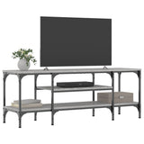 Sonoma gray TV cabinet 121x35x45 cm engineered wood and iron