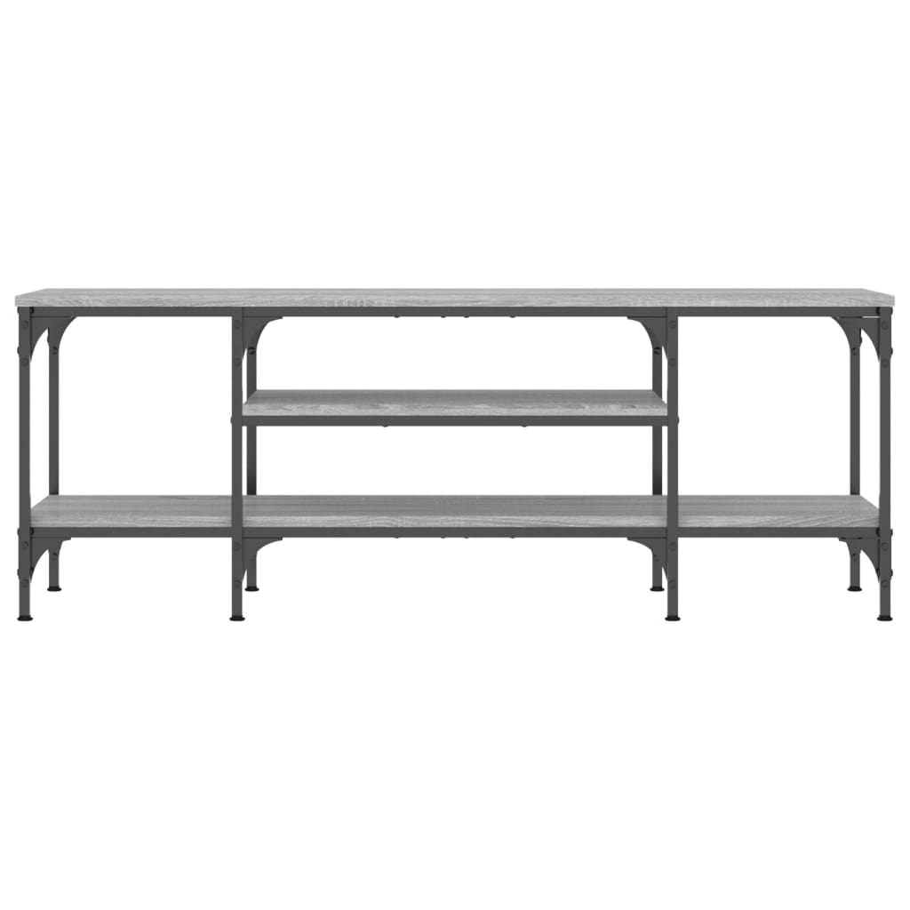 Sonoma gray TV cabinet 121x35x45 cm engineered wood and iron