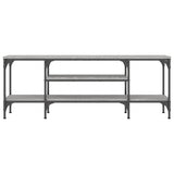 Sonoma gray TV cabinet 121x35x45 cm engineered wood and iron