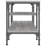 Sonoma gray TV cabinet 121x35x45 cm engineered wood and iron