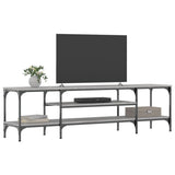 Sonoma gray TV cabinet 161x35x45 cm engineered wood and iron